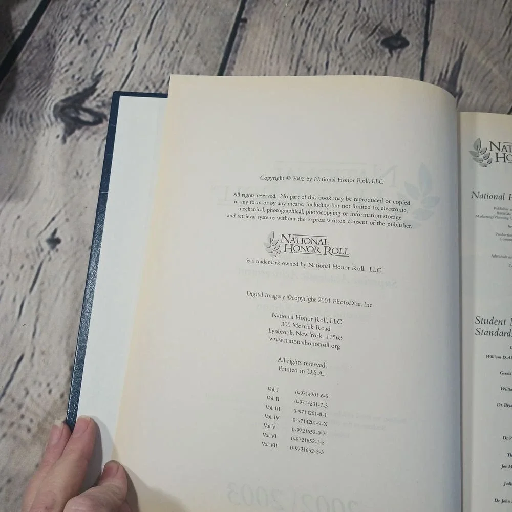 National Honor Roll 2002‎ 2003 Book Ohio Indiana Michigan Wisconsin School Vtg